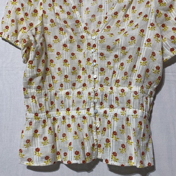 Madewell Sophia Floral Short Sleeve Top - Picture 4 of 5